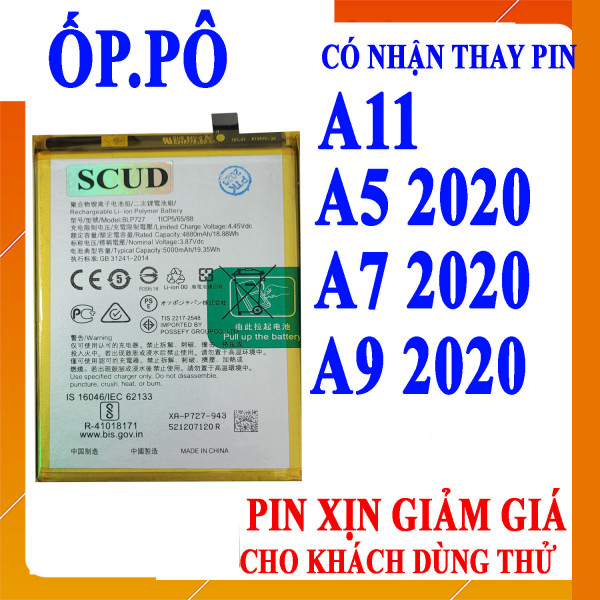Pin Webphukien Oppo A5 2020, A7 2020, A9 2020, A11 BLP727 - 5000mAh